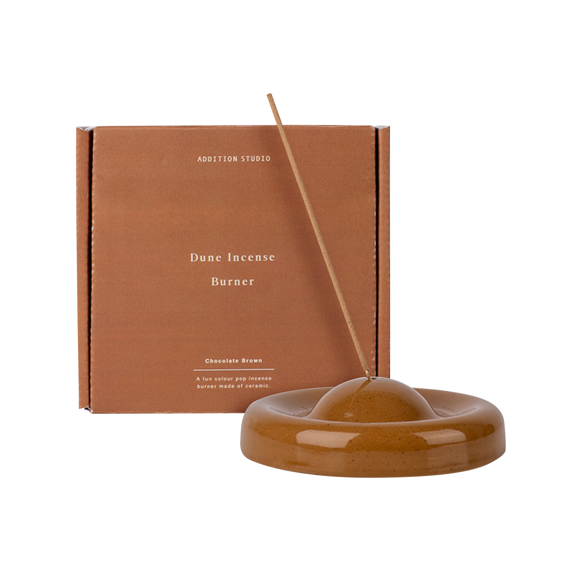 Dune Ceramic Incense Holder - Brown