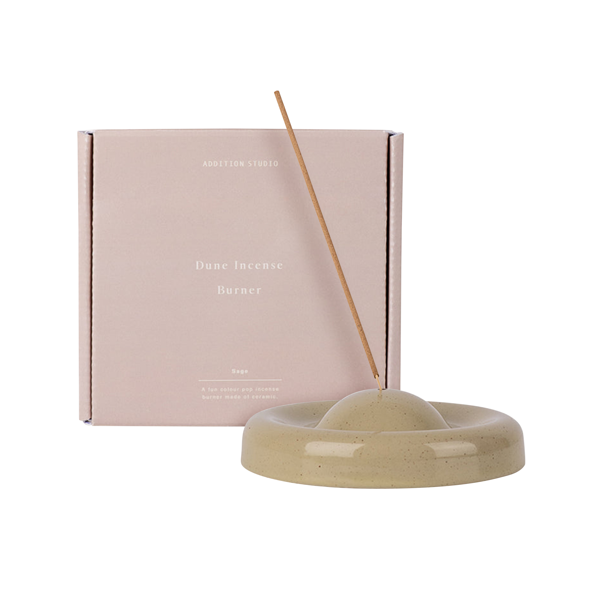 Dune Ceramic Incense Holder - Sage
