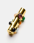 Edie Parker x Wes Anderson's Phoenician Scheme Lighter Case - Gold Multi-stone