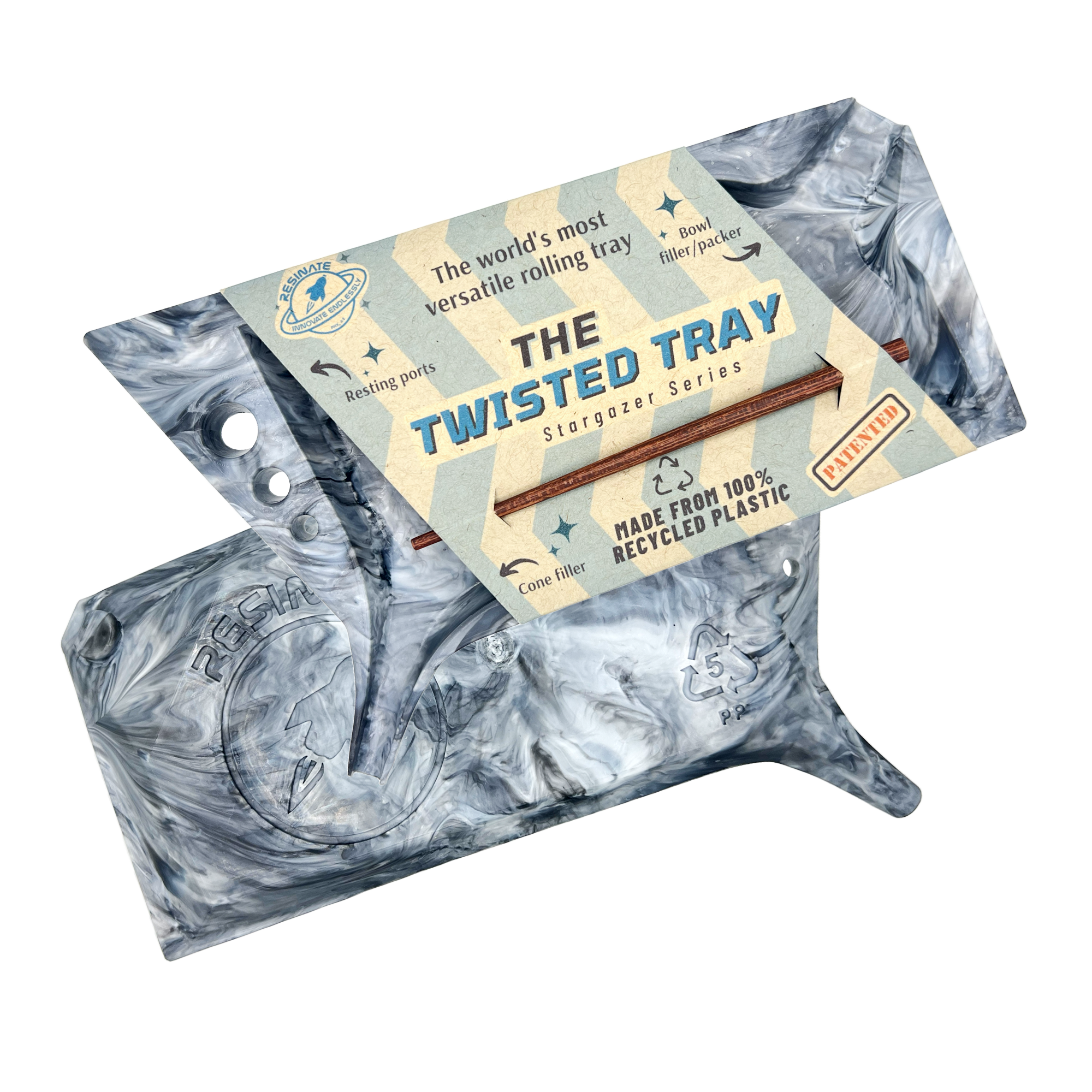 Stargazer Twisted Tray - Deep Space