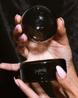 Crystal Ball Glass Vessel - Black