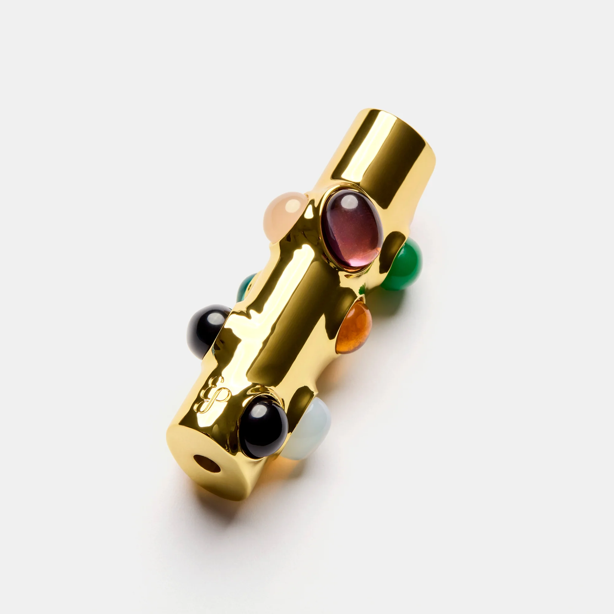 Edie Parker x Wes Anderson's Phoenician Scheme Lighter Case - Gold Multi-stone