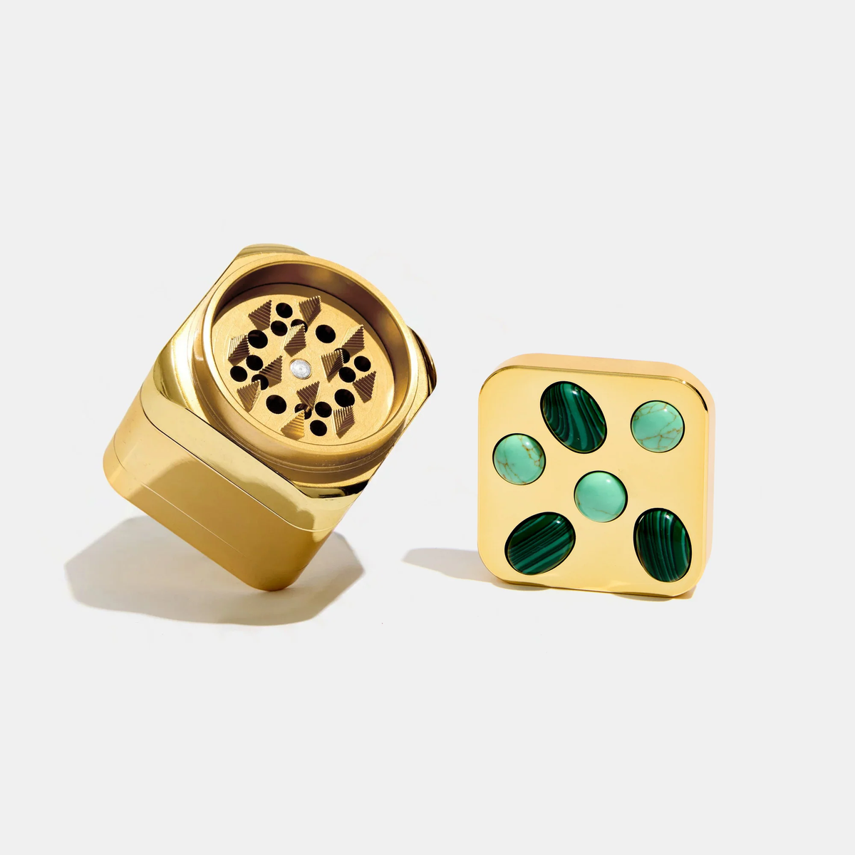 Gemstoned Grinder - Malachite