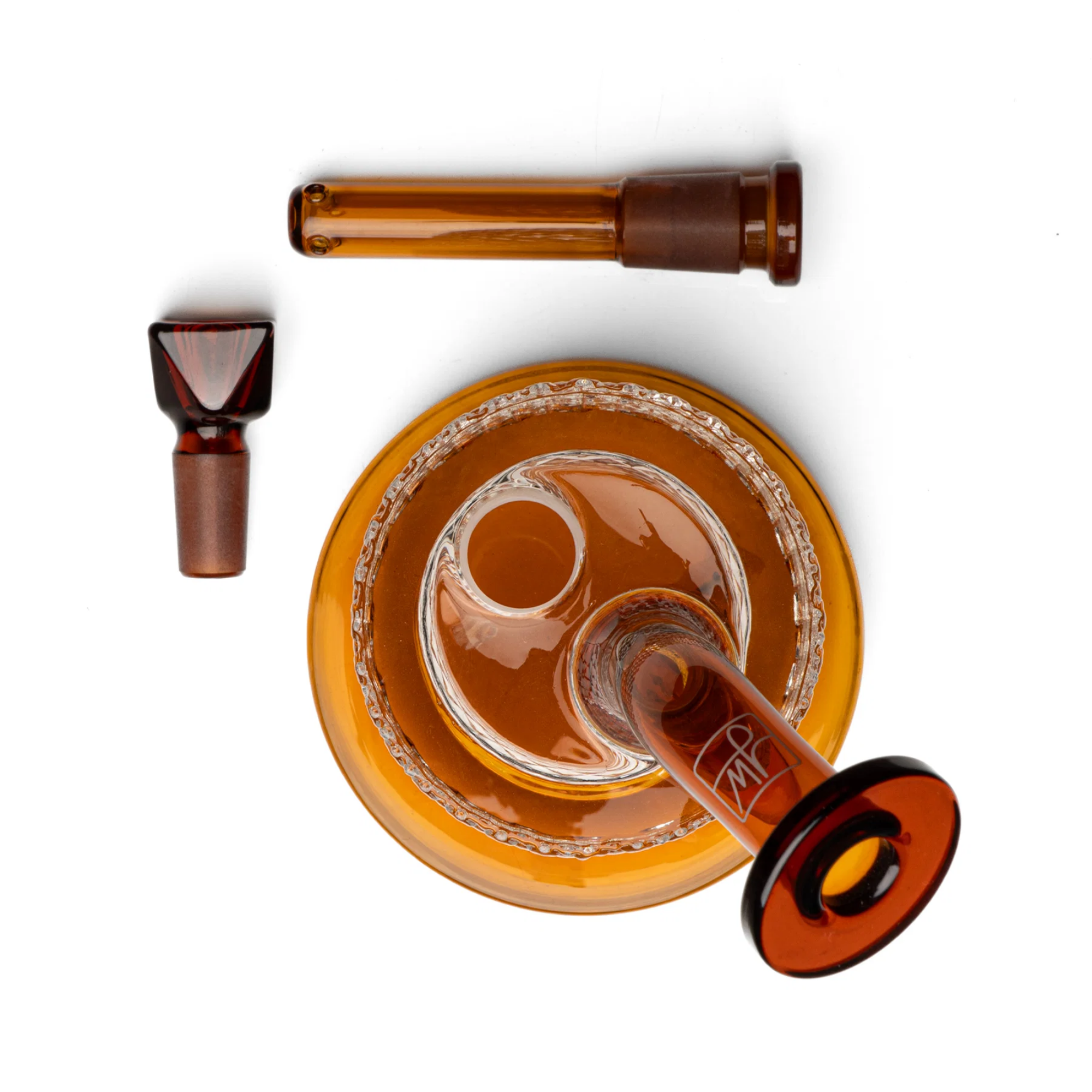 Twenties Collection Glass Bubbler - Amber