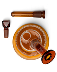 Twenties Collection Glass Bubbler - Amber