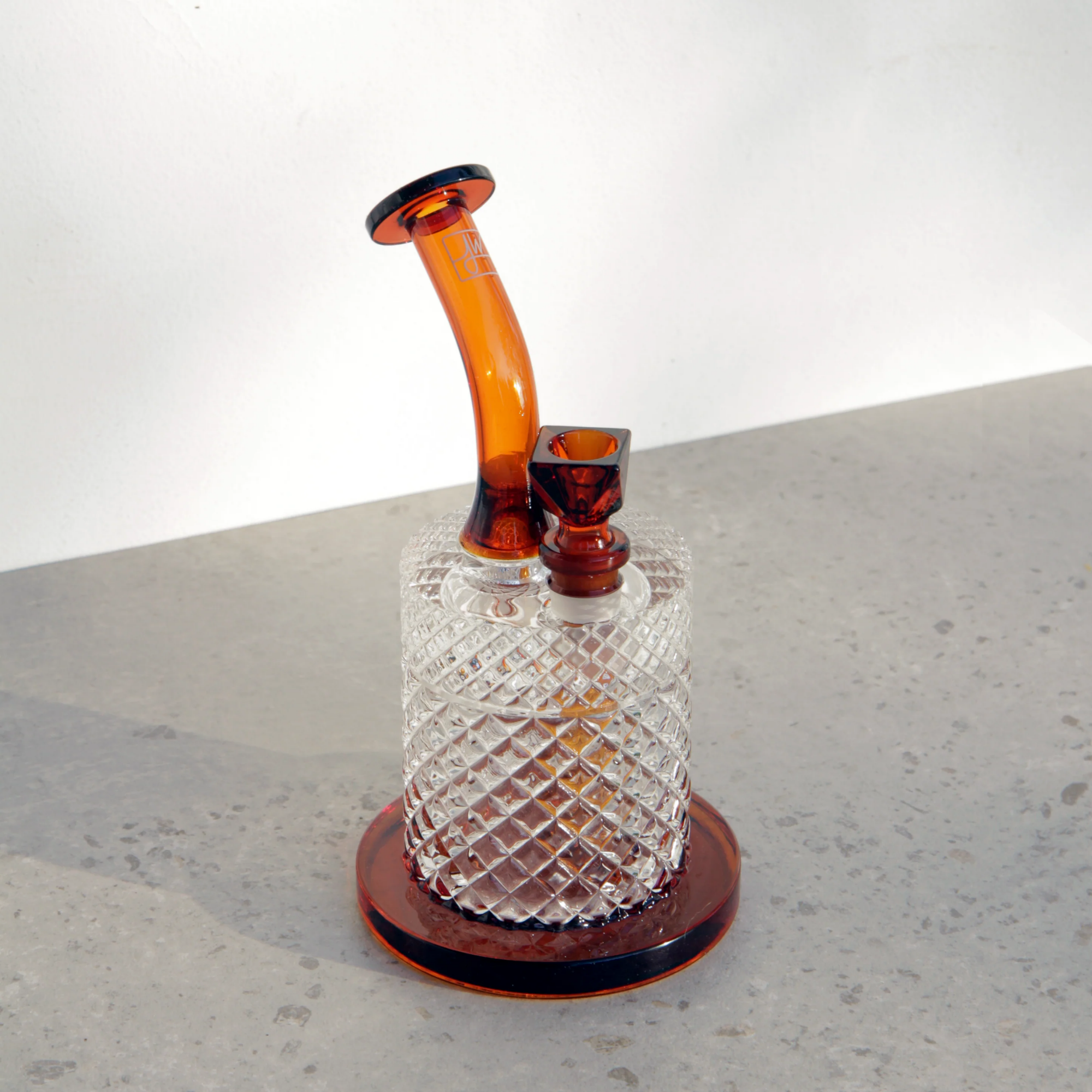 Twenties Collection Glass Bubbler - Amber