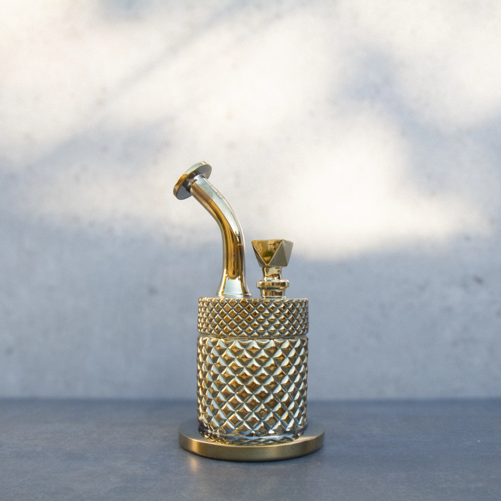 Twenties Collection Glass Bubbler - Gold