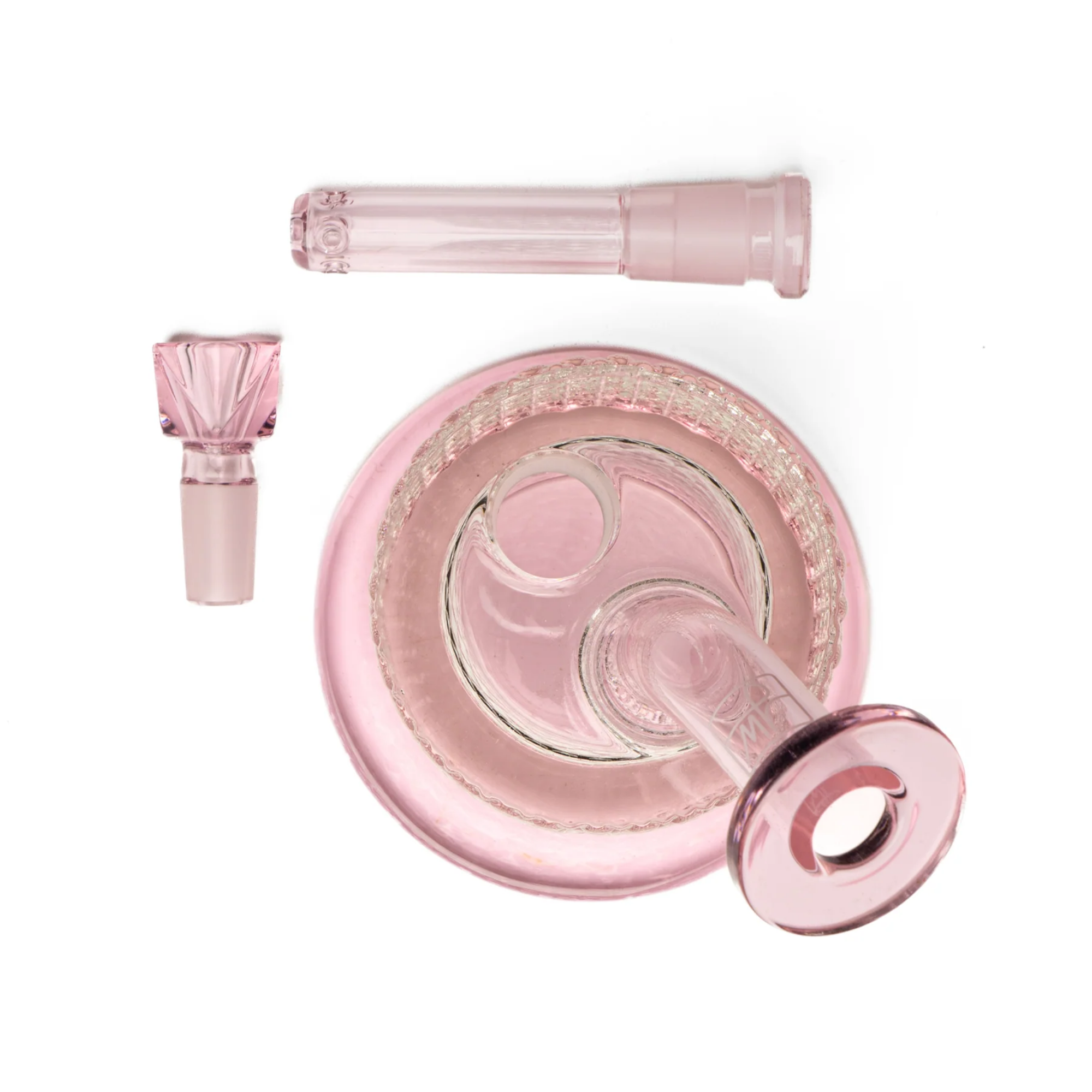 Twenties Collection Glass Bubbler - Pink