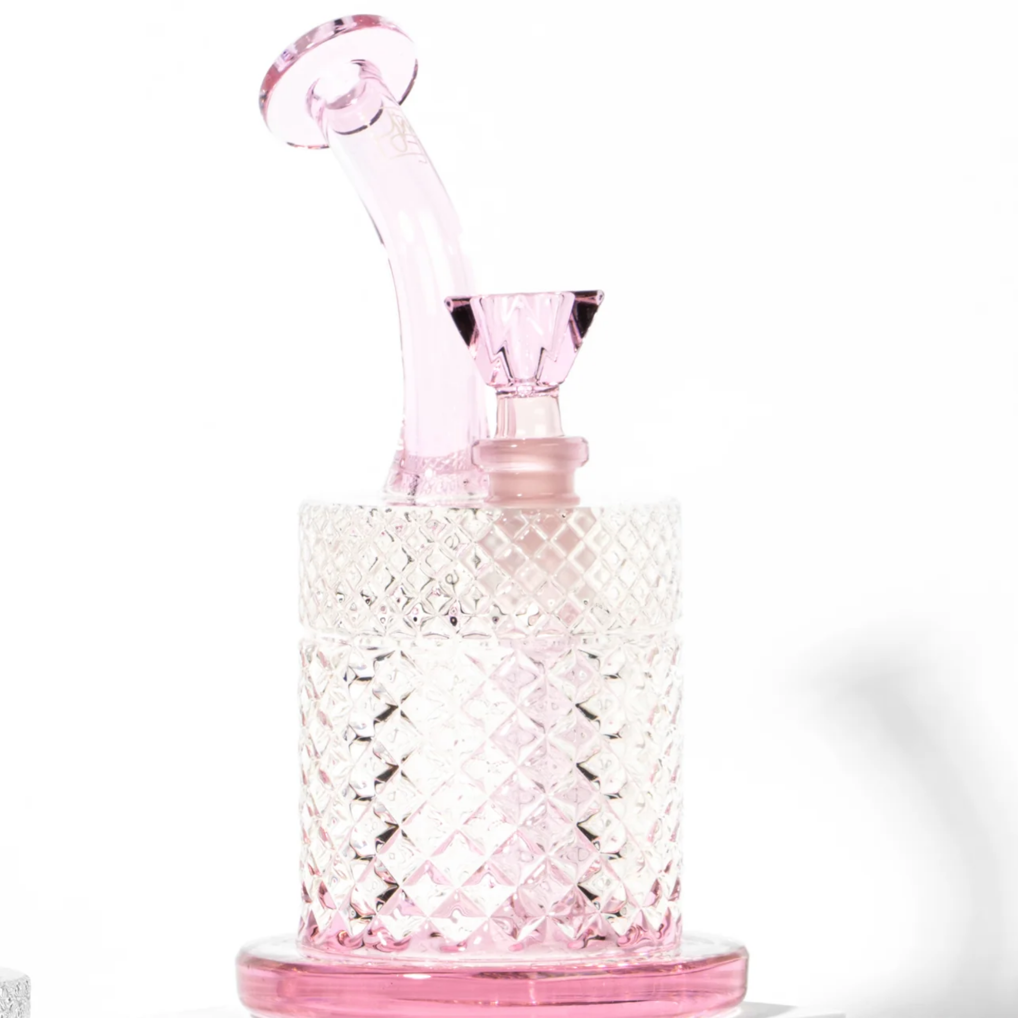 Twenties Collection Glass Bubbler - Pink