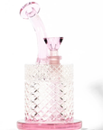 Twenties Collection Glass Bubbler - Pink