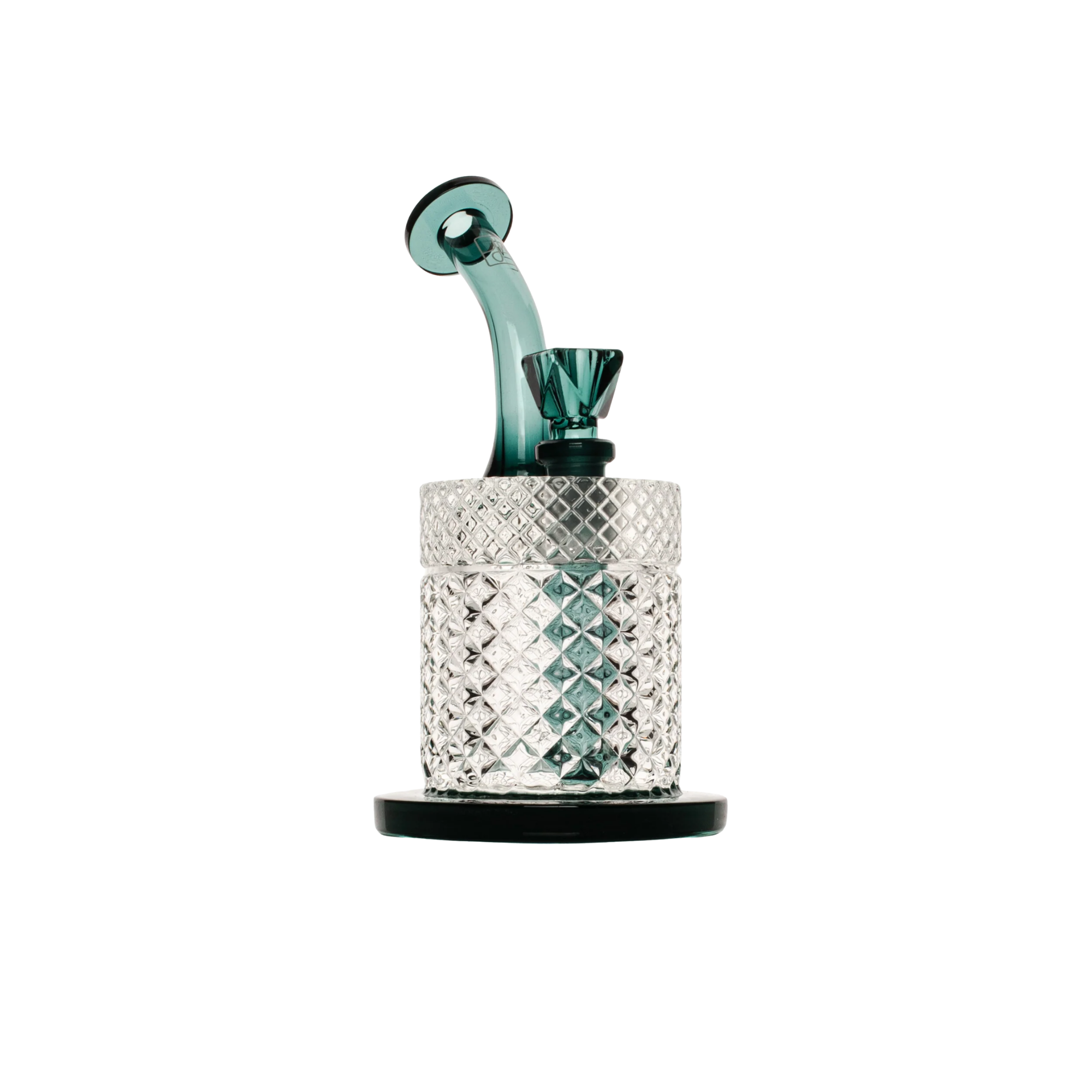 Twenties Collection Glass Bubbler - Teal