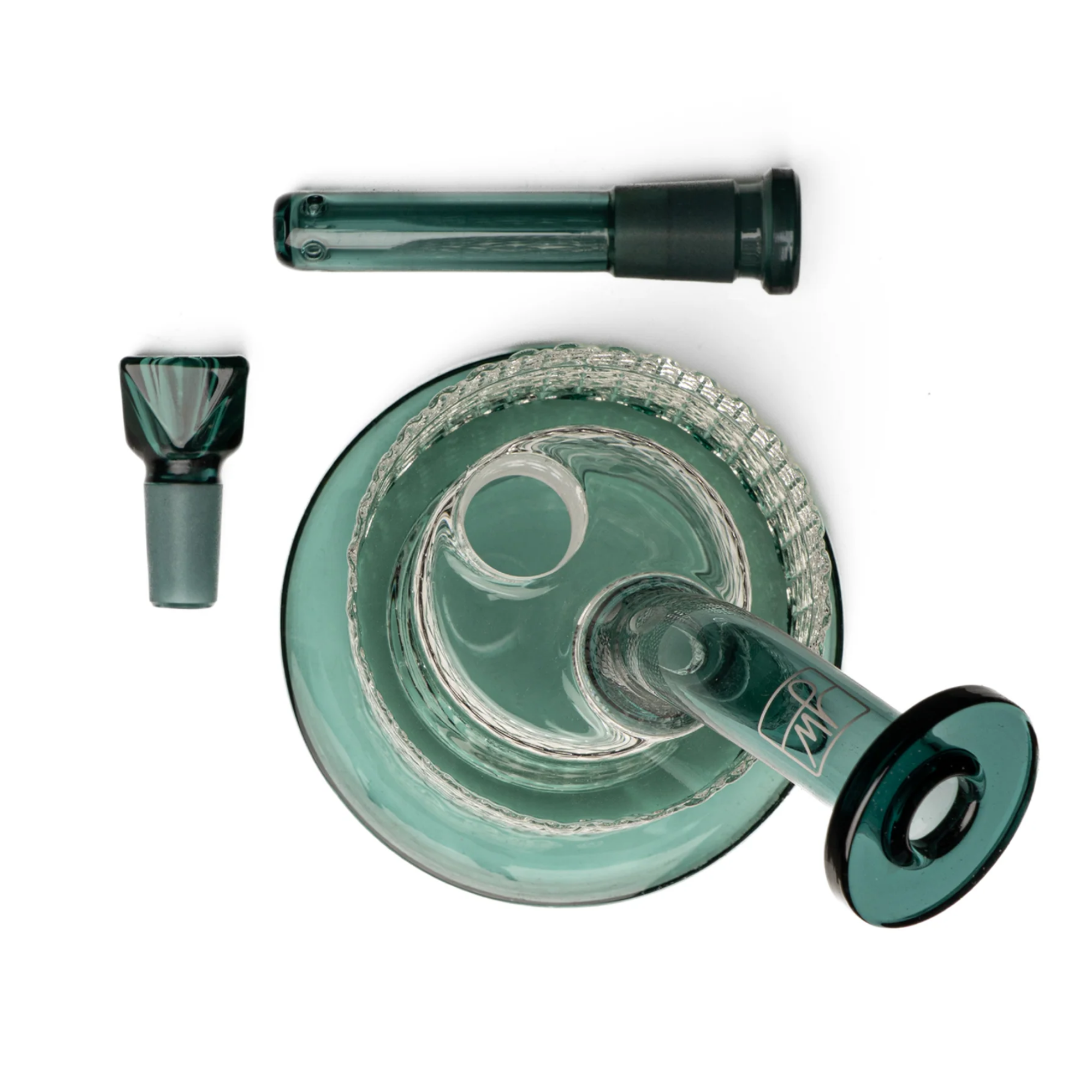 Twenties Collection Glass Bubbler - Teal